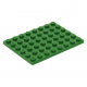 LEGO lapos elem 6x8, zöld (3036)